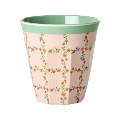 Pink cup - Pink - Floral grid