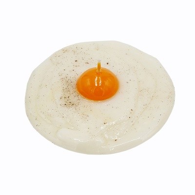 Candle in the shape of a fried egg