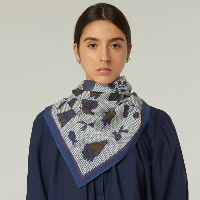 Scarf N°661 Navy BLUE