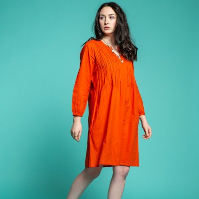 Plain Orange Dress