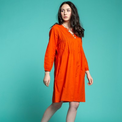 Vestido Liso Naranja