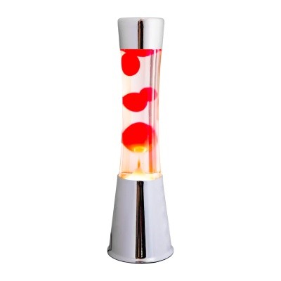 Lampe à lave - Chrome / Rouge