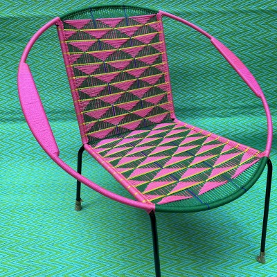 Armchair - Pink and Green / Triangle