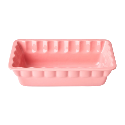 Medium Rectangular Stoneware Oven Dish - Pink