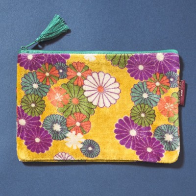 Airplane Pencil Case L - Yellow Flowers