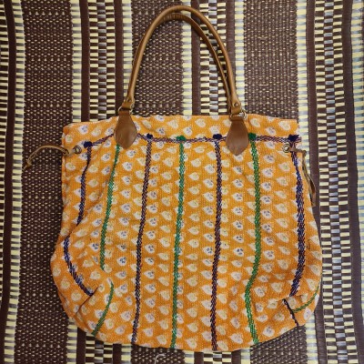 Kantha Weekend Bag - 40x37cm - Orange