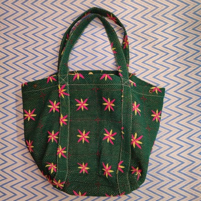 Market Bengale bag - 45x36cm - Green Flowers