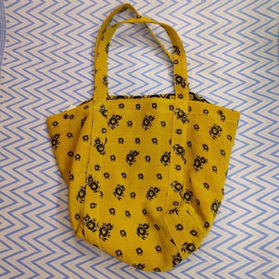 Market Bengale bag - 45x36cm - Yellow Flowers