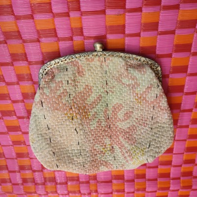 Grandmother Shoulder Bag - 20x20cm - Beige/Seaweed Pink