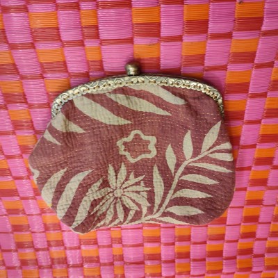 Grandmother shoulder bag - 20x20cm - Red/white leaves