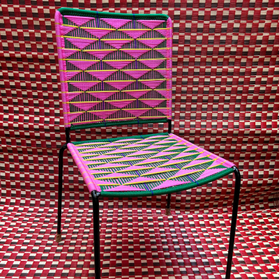 Straight chair - Pink/Yellow Triangle