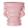 Jarrón de cerámica con forma de caballito de mar - Rosa