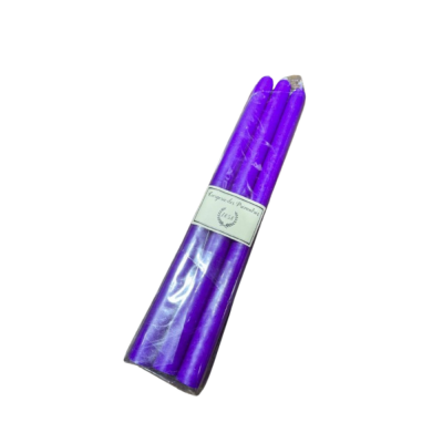Pack de 6 velas cónicas 20 cm - Violet
