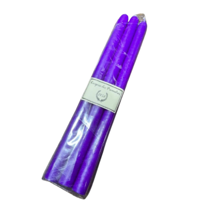 Pack de 6 velas cónicas 30 cm - Violeta (copia)