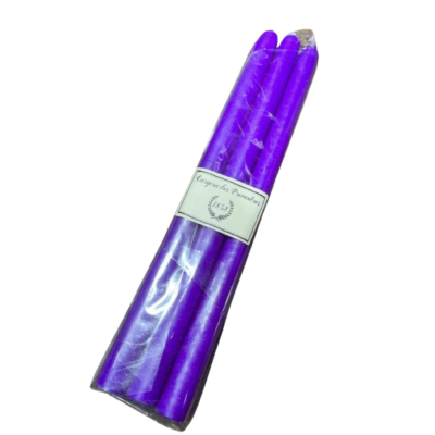 Pack of 6 conical candles 30 cm - Purple (copy)