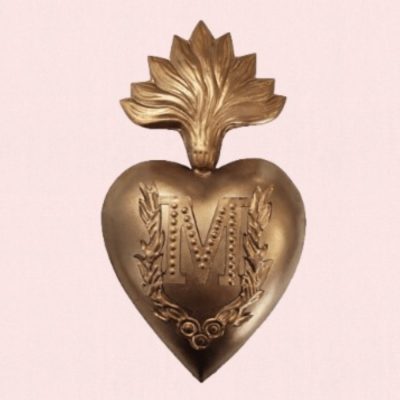 Heart Mona - Gold Patina