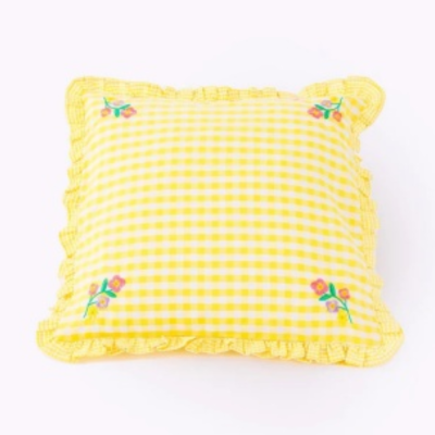 Square cushion flying margherita Yellow