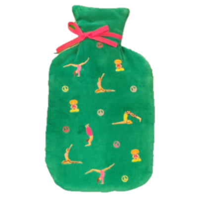 Yoga Emerald heart hot water bottle