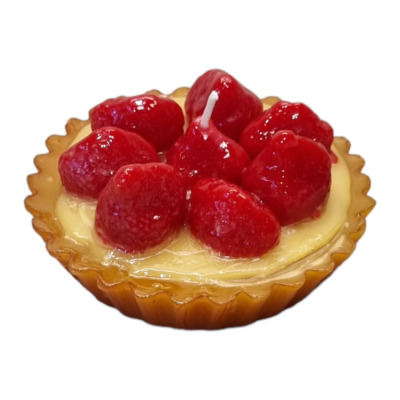 Vela de pastel de fresa