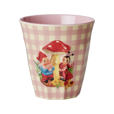 Medium Cup - Light Pink - Love Therapy Gnome Print