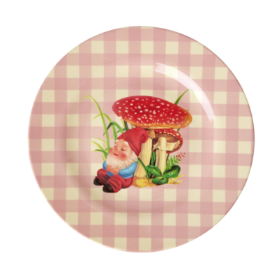 Dessert plate - 20 cm - Love Therapy Gnome Print