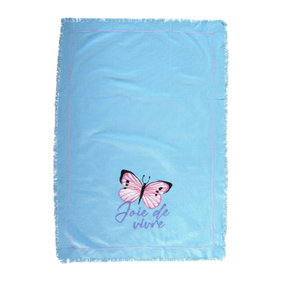 Torchon - Bleu clair - Butterfly Field Print