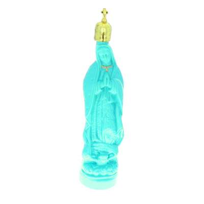 Vierge de Guadeloupe plastique 60cl - Bleu menthe