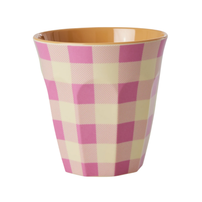 Medium Cup - Pink - Check It Out Print