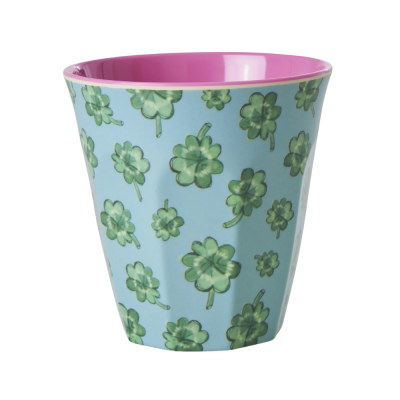 Medium Cup - Blue - Good Luck Print