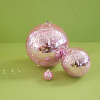 Small Faceted Ball - Pink