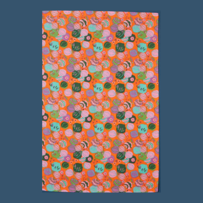 Tea towel - Bloom Orange