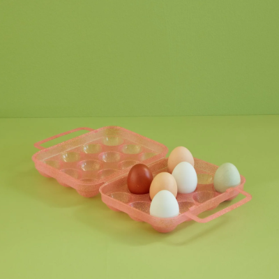 Box of 12 Glittery Pink eggs