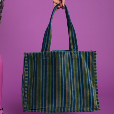 Bolso Tote Grande - Terciopelo - Margate Dark Bayou