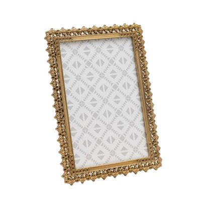 Flowered rectangular golden photo door