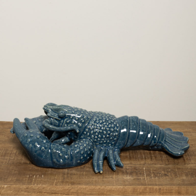 Blue ceramic lobster