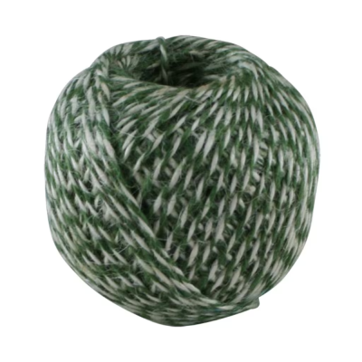 Ficelle de jute Vert/Blanc