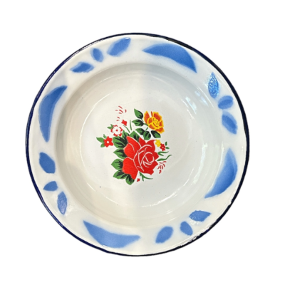 Enamelled plate hollow 16cm - Blue