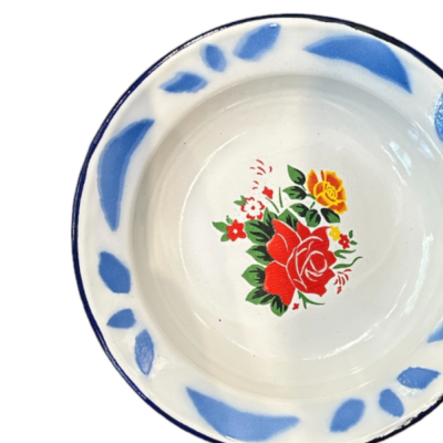 Enamelled plate hollow 16cm - Blue