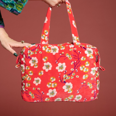 Bolsa de terciopelo - Blossom Bright Coral