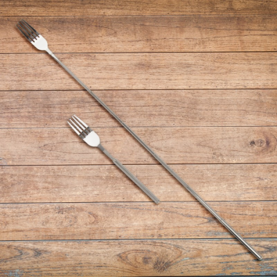 Extendable scraper fork
