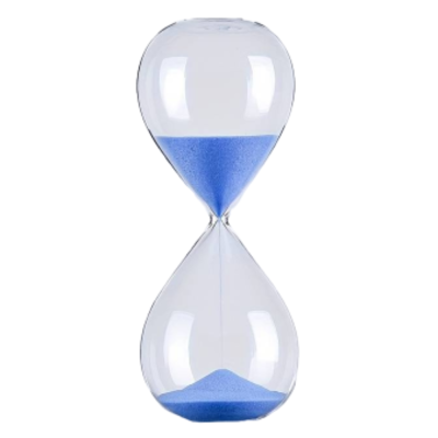 Blue hourglass - 5 mins