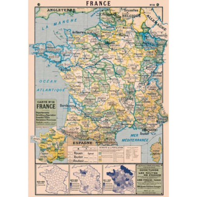 Puzzle - 1000 Pièces Carte de France 50 x 70 cm