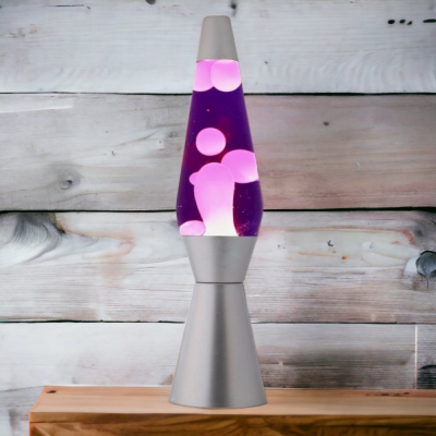 Lampe à lave - Argent - Violet