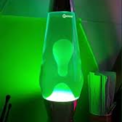 Lava lamp - Silver - Green