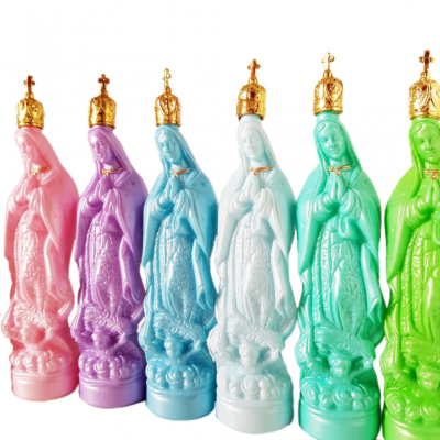 Virgin of Guadeloupe plastic 60cl - Sky blue