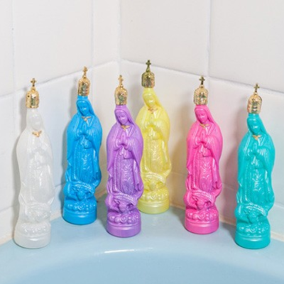 Virgin of Guadeloupe plastic 20cl - Yellow