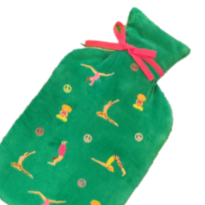 Yoga Emerald heart hot water bottle