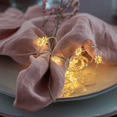 Guirlande Lumineuse Silk mini flower - 40 Leds