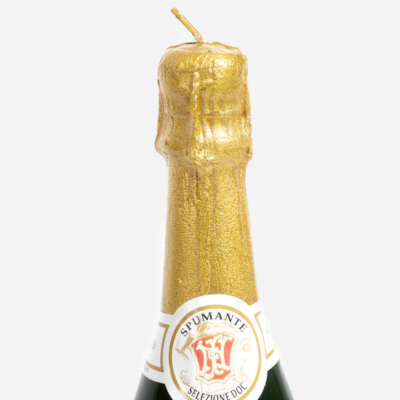 Champagne bottle candle