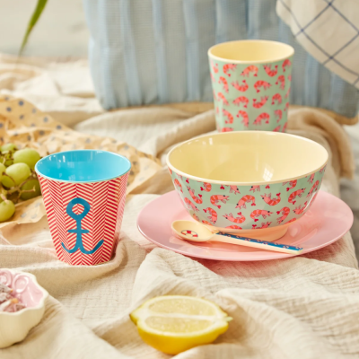 Medium cup - Red - Anchor Print